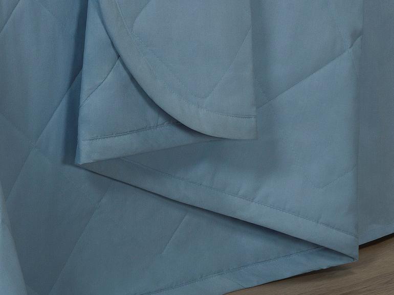 Kit: 1 Cobre-leito Casal + 2 Porta-travesseiros Percal 200 fios - Vita Azul - Dui Design