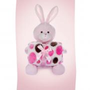 Manta Microfibra Infantil 70x100cm com Bichinho de Pelcia Antialrgico - Coelho - Kacyumara