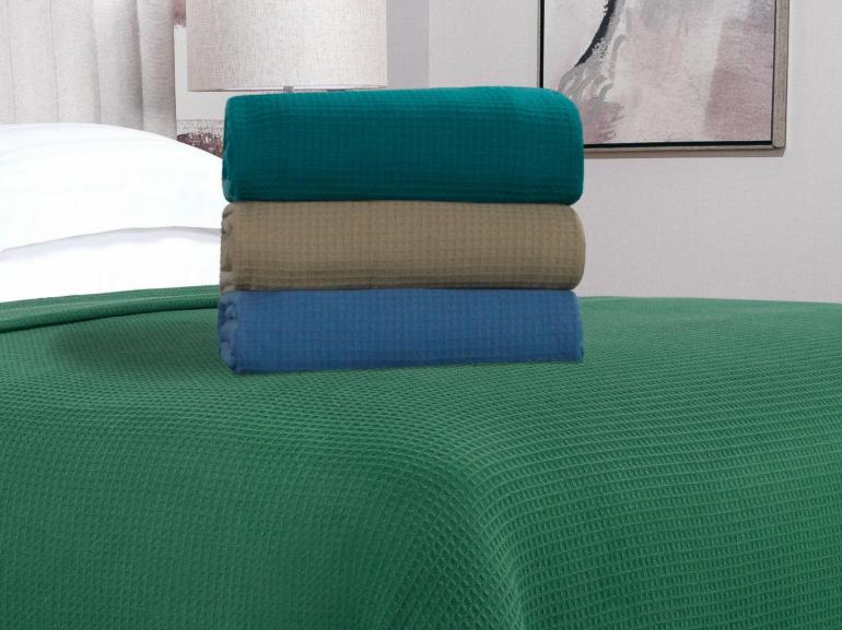 Colcha Avulsa de Algod�o Piquet Favo King - Waffle - Dui Design