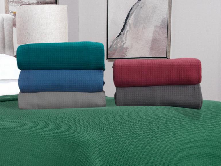 Colcha Avulsa de Algod�o Piquet Favo Solteiro - Waffle - Dui Design