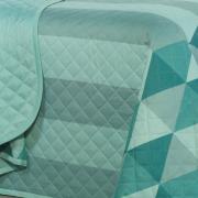Kit: 1 Cobre-leito Casal + 2 porta-travesseiros Cetim 300 fios - Collins Petrleo - Dui Design
