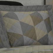 Kit: 1 Cobre-leito Casal + 2 porta-travesseiros Cetim 300 fios - Collins Stone - Dui Design
