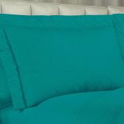 Kit: 1 Cobre-leito Queen + 2 Porta-travesseiros 150 fios - Colore Petrleo - Dui Design