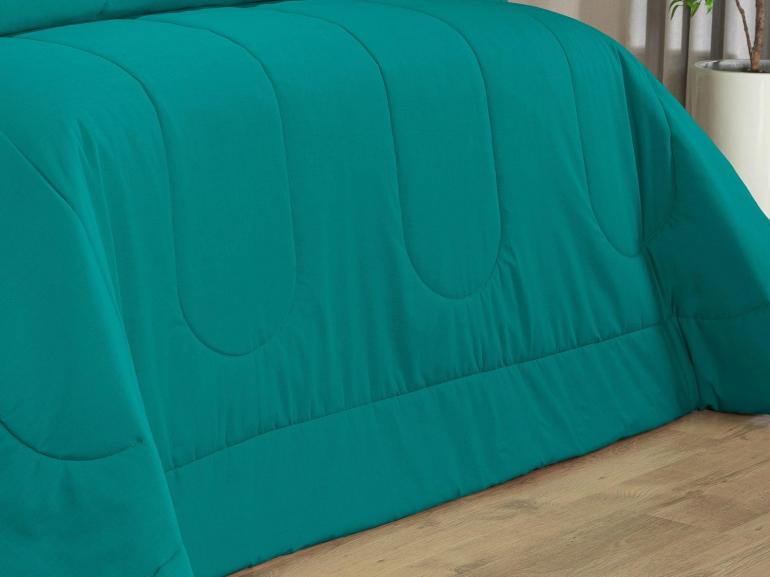 Edredom Queen 150 fios - Colore Petrleo - Dui Design