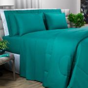 Jogo de Cama Queen 150 fios - Colore Petrleo - Dui Design