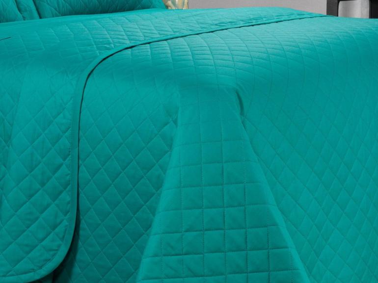 Enxoval King com Cobre-leito 7 peas 150 fios - Colore Petrleo - Dui Design