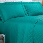 Enxoval King com Cobre-leito 7 peas 150 fios - Colore Petrleo - Dui Design