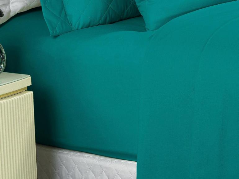 Jogo de Cama Queen 150 fios - Colore Petrleo - Dui Design