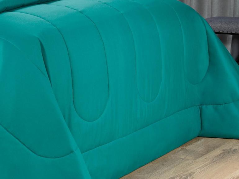 Enxoval King com Edredom 5 peas 150 fios - Colore Petrleo - Dui Design