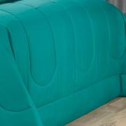 Enxoval King com Edredom 5 peas 150 fios - Colore Petrleo - Dui Design
