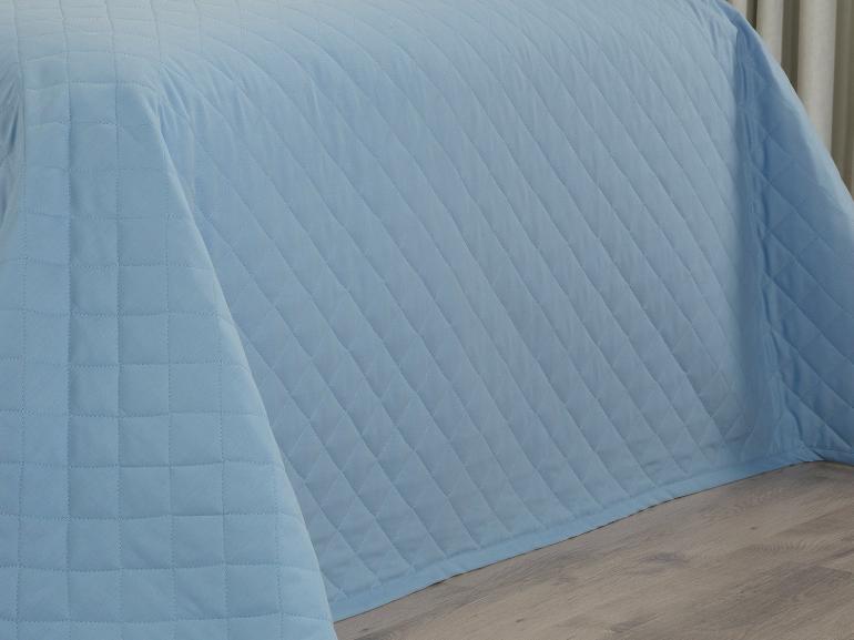 Kit: 1 Cobre-leito Queen + 2 Porta-travesseiros 150 fios - Colore Azul - Dui Design