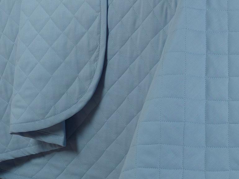 Kit: 1 Cobre-leito Casal + 2 Porta-travesseiros 150 fios - Colore Azul - Dui Design