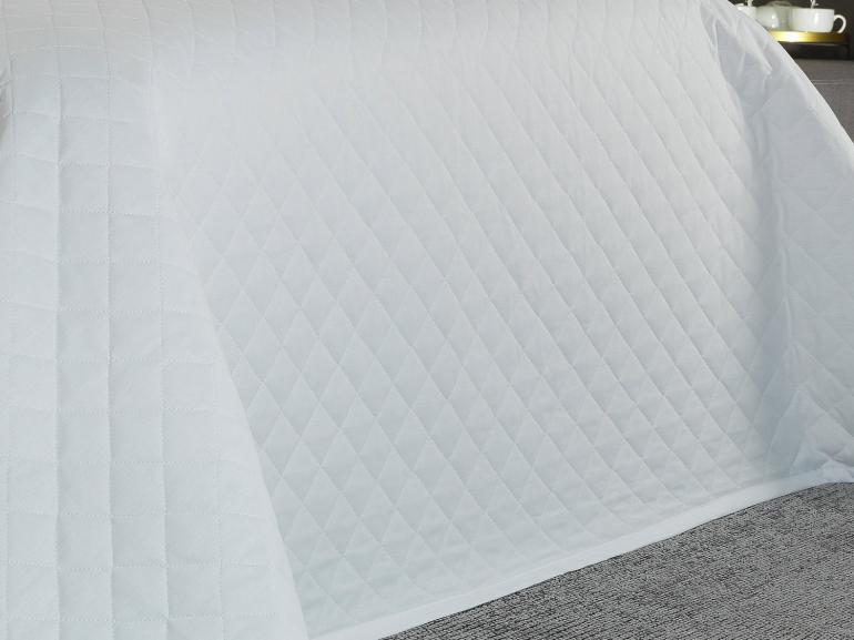 Kit: 1 Cobre-leito King + 2 Porta-travesseiros 150 fios - Colore Branco - Dui Design