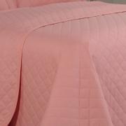 Kit: 1 Cobre-leito King + 2 Porta-travesseiros 150 fios - Colore Rosa - Dui Design