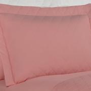Kit: 1 Cobre-leito Solteiro + 1 Porta-travesseiro 150 fios - Colore Rosa - Dui Design