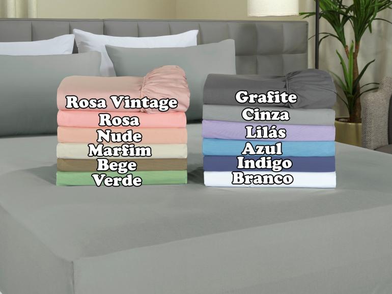 Lenol Casal com elstico Avulso 150 fios 100% Algodo - Colore Cores - Dui Design