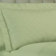 Kit: 1 Cobre-leito Casal + 2 Porta-travesseiros 150 fios - Colore Verde - Dui Design
