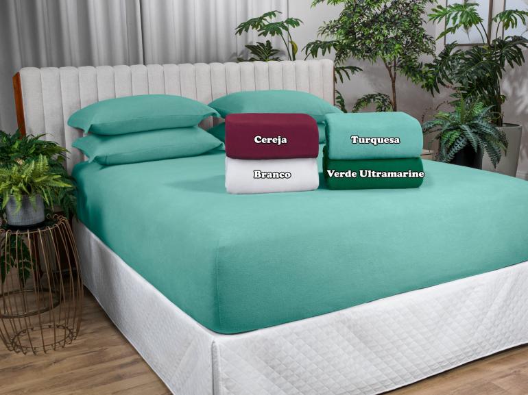 Lenol Plush Casal com elstico Avulso - Conforto - Dui Design