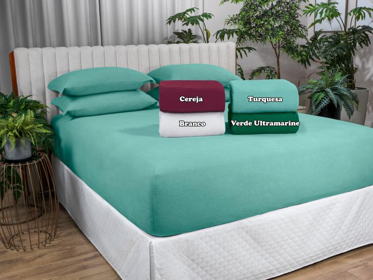 Lenol Plush Casal com elstico Avulso - Conforto - Dui Design