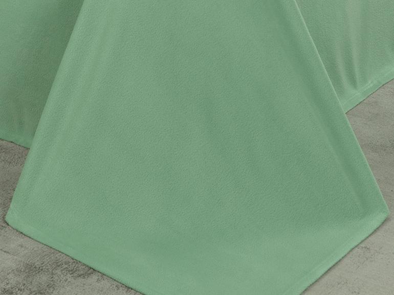 Jogo de Cama Casal Plush feito de Manta de Microfibra - Conforto Verde Cameo - Dui Design