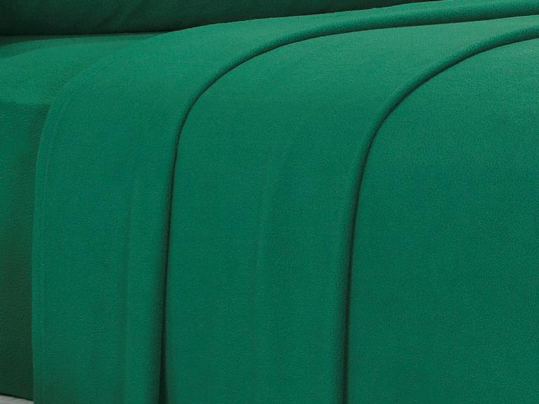Jogo de Cama Solteiro Plush feito de Manta de Microfibra - Conforto Verde Ultramarine - Dui Design