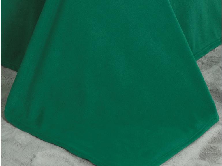 Jogo de Cama Solteiro Plush feito de Manta de Microfibra - Conforto Verde Ultramarine - Dui Design