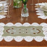 Jogo Americano  4 Lugares (4 peas) com Bordado Richelieu 35x50cm - Copenhague Bege - Dui Design
