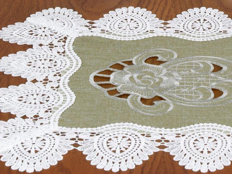 Jogo Americano  4 Lugares (4 peas) com Bordado Richelieu 35x50cm - Copenhague Bege - Dui Design