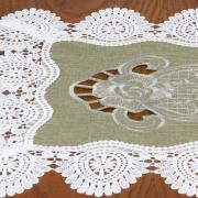 Jogo Americano  4 Lugares (4 peas) com Bordado Richelieu 35x50cm - Copenhague Bege - Dui Design