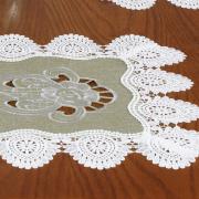 Jogo Americano  4 Lugares (4 peas) com Bordado Richelieu 35x50cm - Copenhague Bege - Dui Design