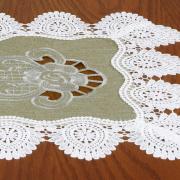 Jogo Americano  4 Lugares (4 peas) com Bordado Richelieu 35x50cm - Copenhague Bege - Dui Design