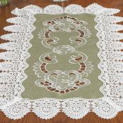 Trilho de Mesa com Bordado Richelieu 40x85cm Avulso - Copenhague Bege - Dui Design