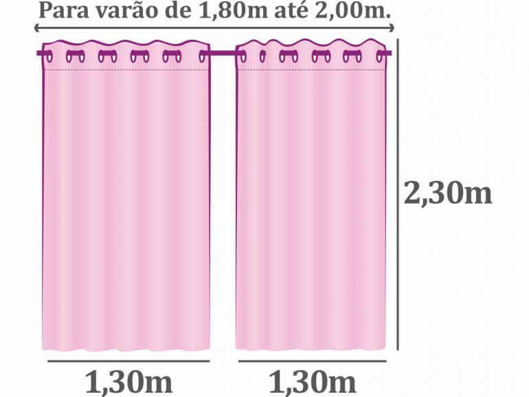 Cortina Blackout Mescla - 2,30m de Altura - Para Varo entre 1,80m e 2,00m de Largura - London Amndoa - Dui Design