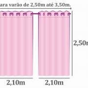 Cortina Dupla Voil Dolly com Forro de Tecido Blackout - 2,50m de Altura - Para Varo entre 2,50m e 3,50m de Largura - Valncia Areia - Dui Design