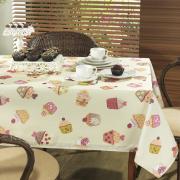 Toalha de Mesa Retangular 6 lugares 140x210cm - Cupcakes - Dui Design