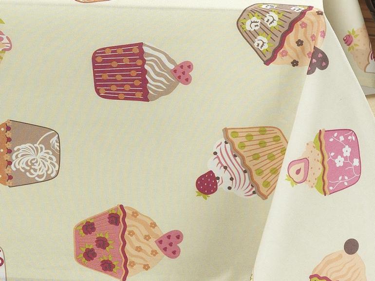 Toalha de Mesa Retangular 6 lugares 140x210cm - Cupcakes - Dui Design