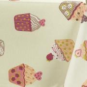 Toalha de Mesa Retangular 6 lugares 140x210cm - Cupcakes - Dui Design