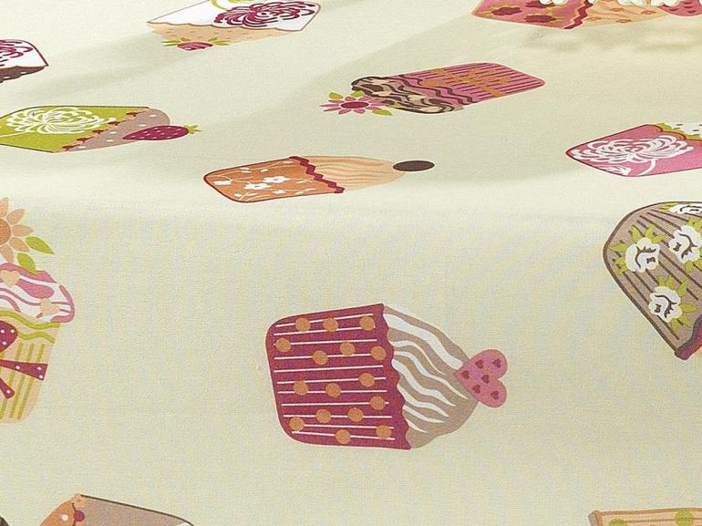 Toalha de Mesa Retangular 6 lugares 140x210cm - Cupcakes - Dui Design
