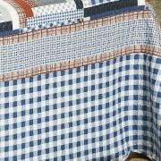Kit: 1 Cobre-leito King Bouti de Algodo PatchWork + 2 Porta-travesseiros - Dallas Azul - Dui Design