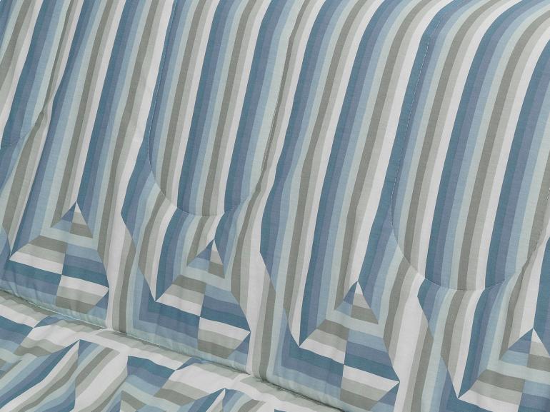 Edredom Solteiro Percal 200 fios - Darwin Azul - Dui Design