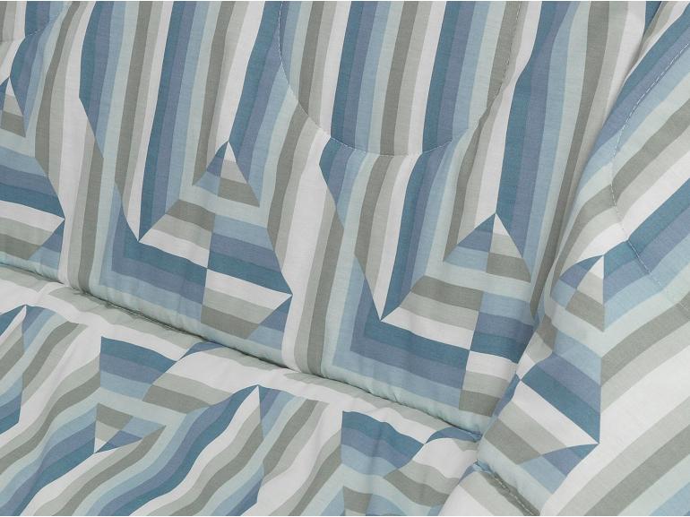 Edredom Solteiro Percal 200 fios - Darwin Azul - Dui Design