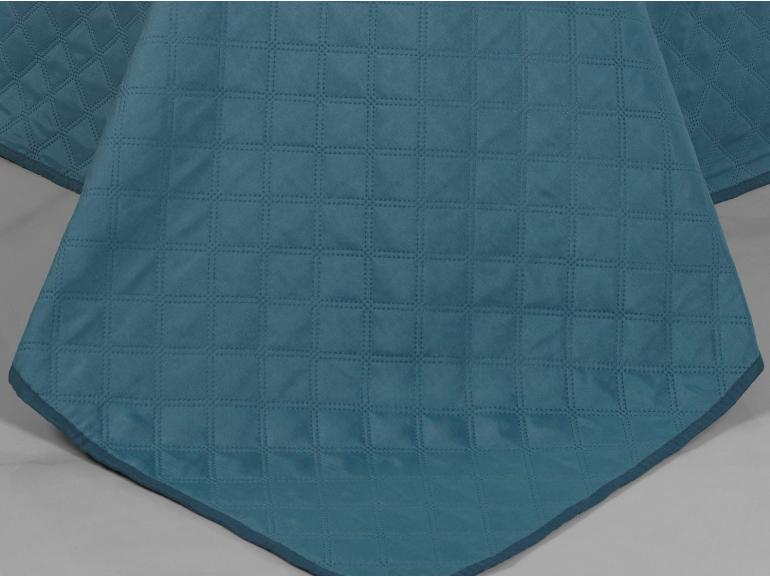 Kit: 1 Cobre-leito Queen Bouti de Microfibra Ultrasonic + 2 Porta-travesseiros - Davos Azul - Dui Design