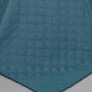 Kit: 1 Cobre-leito Queen Bouti de Microfibra Ultrasonic + 2 Porta-travesseiros - Davos Azul - Dui Design
