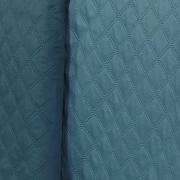 Kit: 1 Cobre-leito Casal Bouti de Microfibra Ultrasonic + 2 Porta-travesseiros - Davos Azul - Dui Design