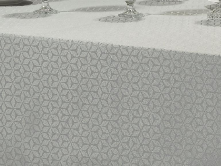 Toalha de Mesa Fácil de Limpar Retangular 10-12 Lugares 160x320cm - Davos Cinza - Dui Design