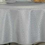 Toalha de Mesa Fácil de Limpar Redonda 160cm - Davos Cinza - Dui Design