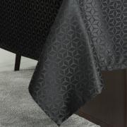 Toalha de Mesa Fácil de Limpar Retangular 10-12 Lugares 160x320cm - Davos Preto - Dui Design