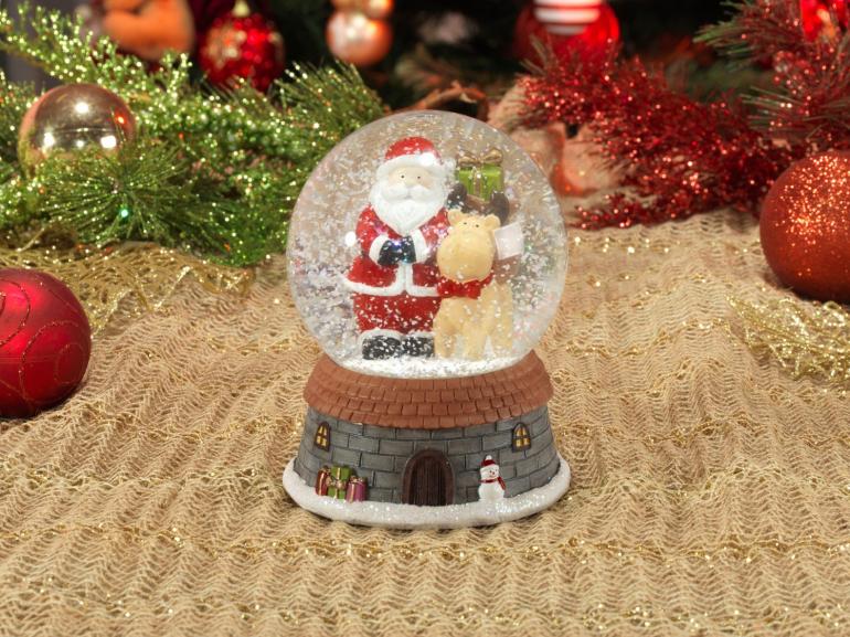 Decorao Natal de Cermica Globo com 14cm de altura - Nicolau - Dui Design