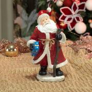 Decoração Natal de Poliresina com 23,8cm de altura - Papai Noel Tradicional - Dui Design