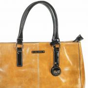 Bolsa em Couro Natural - Denver Marrom - Velina Fabbiano